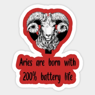 Funny Zodiacal quote sign Aries part 5 Sticker